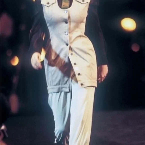 SOLD Jean Paul Gaultier Junior Gaultier Vintage 1988 Corset Lace-Up Denim Skirt - Picture 12 of 13